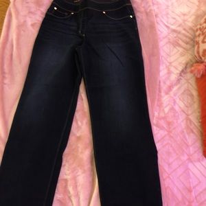 dark denim  straight leg jeans